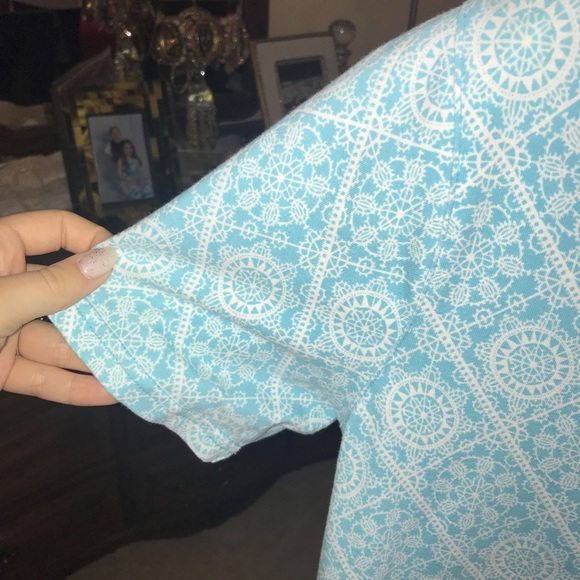 TALBOTS Blue patterned t-shirt - Picture 3 of 4